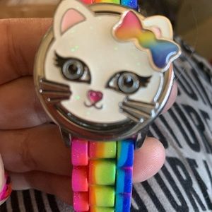 Rainbow kitty spinner watch- digital for kids